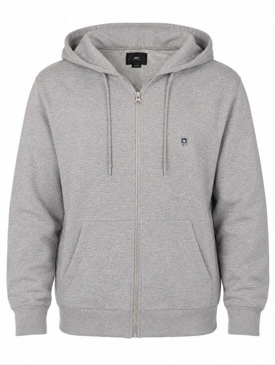 Obey Other - OBEY Worldwide Gray Full Zip Hoodie Men’s Large